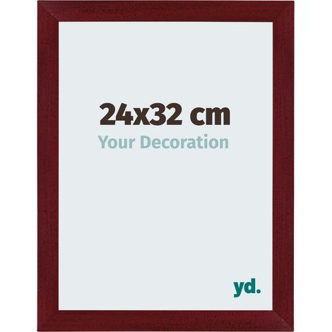 yd. - Cadre photo 24x32 - Vin Rouge Patine - MDF - Mura