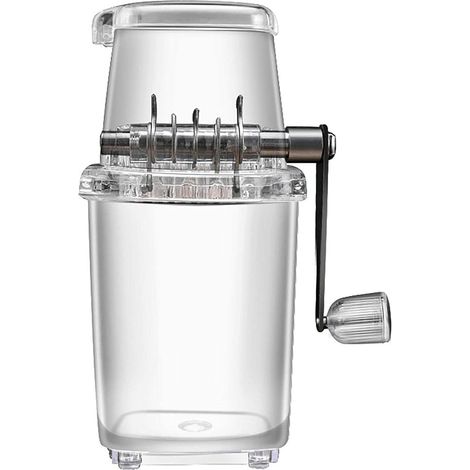 Trituradora de hielo manual para máquina trituradora de hielo, trituradora de hielo de acero inoxidable, rompehielos para trituración rápida - Transparente (Blanco) (1/5)