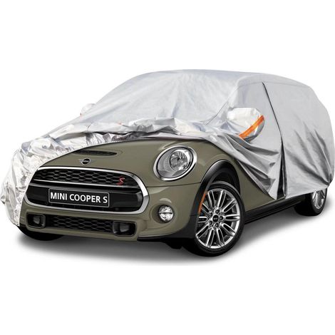 Autoabdeckung für Mini Cooper 5-Türer (2014-2025) Wasserdicht Atmungsaktiv Silber (1/5)