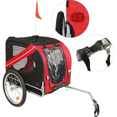 Remolque de bicicleta para perros, 130 x 90 x 73 cm (1/5)