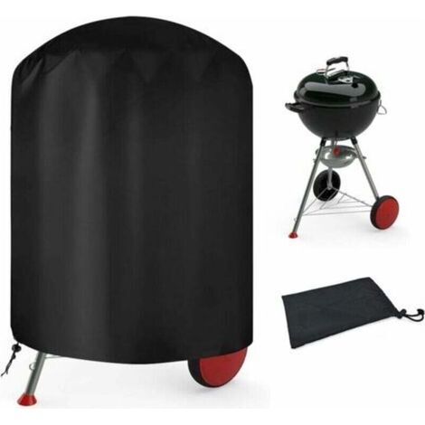 Housse Barbecue Exterieur Rond,Housse Barbecue Bâche de Protection BBQ,210D Oxford Bache Barbecue Exterieur Protection 70x 70 cm (1/4)