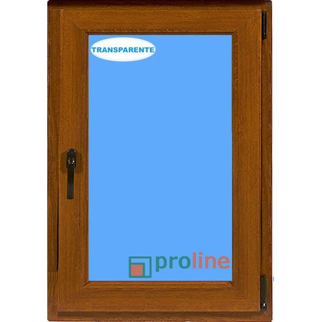 Ventana PVC PROLINE 700x1000 Roble Dorado Oscilobatiente Derecha Vidrio Transparente (1/5)