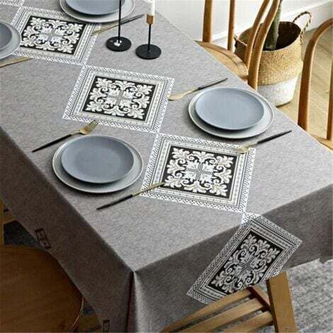 120x180cm Nappe de Table Rectangulaire PVC Imperméable Anti-Taches Entretien Facile Nappes De Vinyle Moderne Décor, pour Table à Manger Picnic Party Jardin (1/5)
