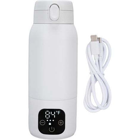 GARRYFIZH Bouilloire électrique de voyage sans fil 500 ml en acier inoxydable 316, port USB, petite bouilloire portable pour café, thé et lait.