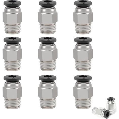 PC4-01 Schnellkupplungs-Pneumatikschlauchverschraubung, gerades Außengewinde, für Bowdenextruder mit großem Hub (10 Stück)