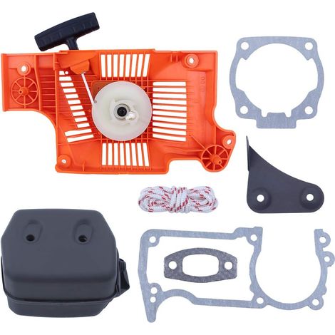 Lanceur à rappel Silencieux Joint d'échappement Compatible Husqvarna 51, 55, 55 Tronçonneuse Pièces de rechange (1/5)