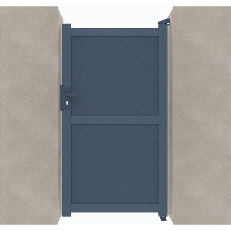 Portillon aluminium C05 Gris 7016 - Largeur entre piliers 1048mm - Hauteur 1800mm (1/2)