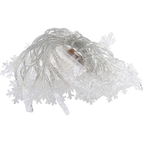 Guirlande Lumineuse Flocon De Neige - 100 LED - 10 M - Alimentée Par Prise - 8 Modes - Étanche IP44 - Pour Intérieur Et Extérieur (1/5)