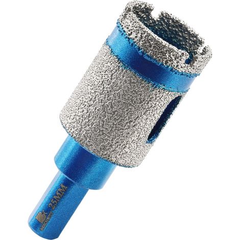 Foret diamant sec, 2,5 cm, tige triangulaire pour porcelaine, carrelage, céramique, pierre, granit, marbre (1/5)