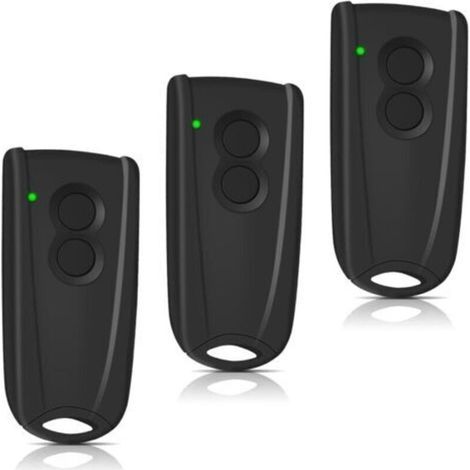 Ecleanfy-3 pièces 433,92 MHz Télécommande pour porte de garage pour Hormann EcoStar RSC2-433 RSE2-433, RSZ1-433, Hormann Liftronic 500/700/800 pour Portronic D2500/D5000/S4000(lumière verte) (1/4)