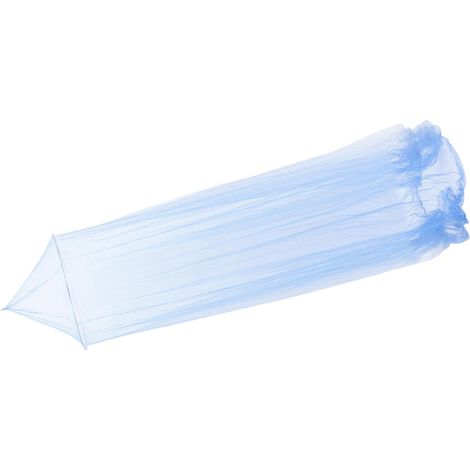 Ciel de lit en dôme polyester bleu avec point suspension (1/5)