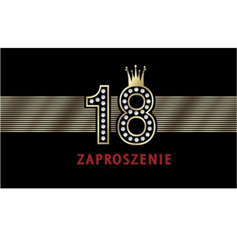 Einladungen mit Umschlägen zum 18. Geburtstag, Krone, 10 Stück.