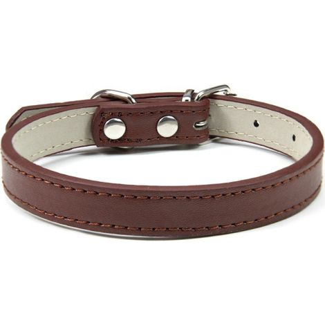 Collier Pour Chien - Cuir Véritable Robuste - Petit Moyen Grand Chien - Design Élégant - 1 Pièce (1/5)