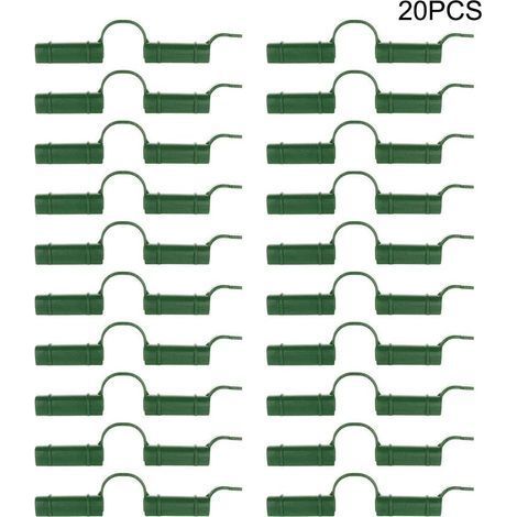 Lot de 20 clips de fixation pour serre - Pour tube de serre - Outil fixe - Pour bâche de jardin - Protection solaire. 1.1cm (1/5)