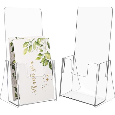 Lot de 2 Présentoirs à Brochures en Acrylique Transparent 208 X 111 X 82 CM Organiseurs de Fichiers de Bureau Porte-Documents Polyvalent pour Bureaux Comptoirs et (1/5)