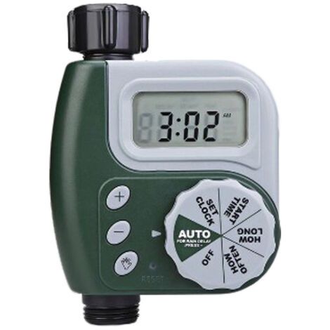 Minuterie d'arrosage avec retard de pluie, minuterie numérique G3/4 pour robinet, contrôleur d'arrosage programmable pour système d'irrigation automatique de jardin