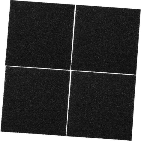 Lot de 4 filtres à charbon actif pour poubelle à compost, carrés, en fibres de coton, filtre anti-odeurs pour poubelle de cuisine, coussinets de rechange interchangeables (1/5)