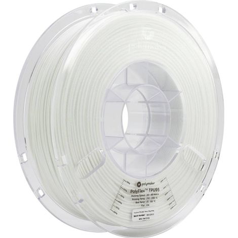 Polymaker PD01002 PolyFlex TPU-95A Filamento per stampante 3D TPU flessibile 1.75 mm 750 g Bianco 1 pz. (1/5)