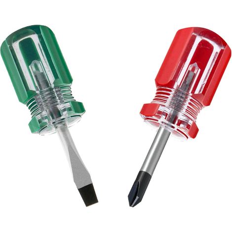 Tournevis Stubby - Tournevis court compact pour les espaces restreints, construction en acier chromé durable, facile à utiliser, outil polyvalent. (1/5)