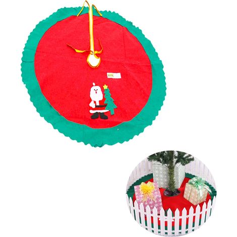 Tapis de sol rond de 90 cm pour sapin de Noël, motif sapin ancien (1/5)