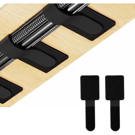 60 PCS Attaches Câbles Adhésives Réutilisables, Scratch Cable En Nylon, Cable Management Bureau, Rangement Cable Avec Adhésif Fort, Organisateur Pour PC, TV, Maison Et Bureau Noir (1/5)