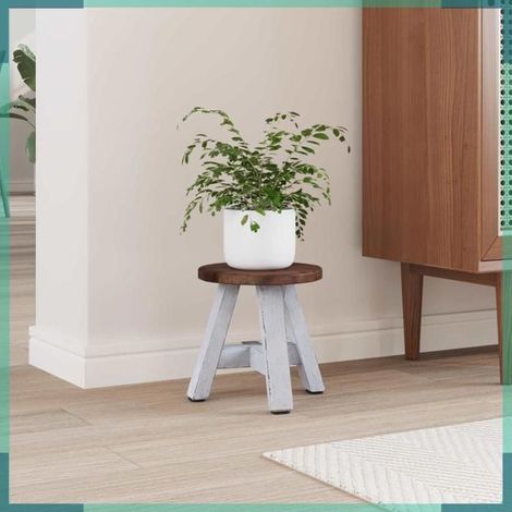Tabouret - 42012389 - Naturel - Bois d'acajou - 22 x 22 x 24 cm (1/5)