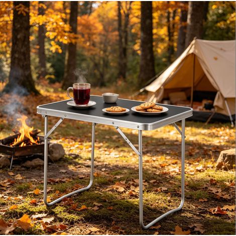 Mesa plegable portátil multifunción negra OKMYHOME (1/5)