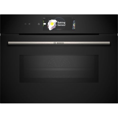 Bosch Serie 8 CMG778NB1. Dimensione del forno: Media, Tipo di forno: Forno elettrico, Capacità interna forno totale: 45 L. Posizionamento dell'apparecchio: Da incasso, Colore del prodotto: Nero, Ti... (1/5)