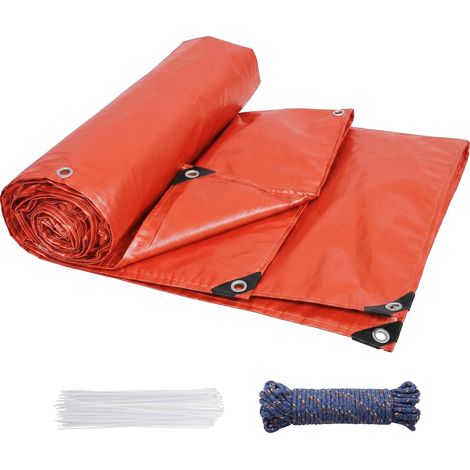 Manta térmica, aislamiento reforzado, protección impermeable, naranja-a, 1,2 x 3 m (1/2)