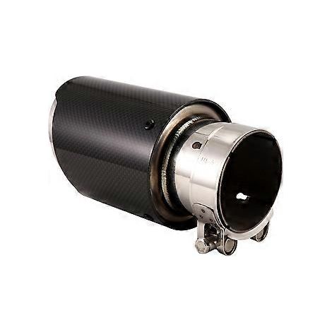 Universelles Auspuffendrohr aus glänzender Kohlefaser für Pkw, Modifikation des Auspuffrohrs, Clip-on-Endrohr (6389 mm) (1/5)
