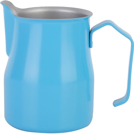 550 ml Milchkännchen aus Edelstahl für Kaffeeschaum, ideal für selbstgemachte Latte Art, dickwandig und langlebig. (1/5)