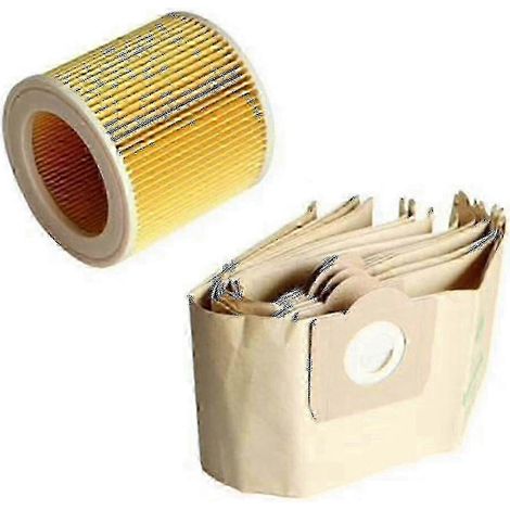 5 sacs à poussière et 1 filtre pour aspirateur Karcher WD3 Premium - aoba (1/5)