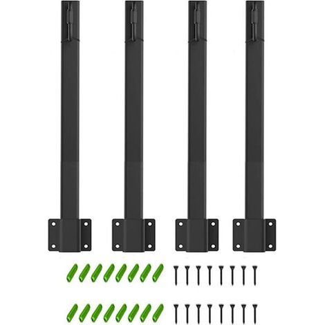 Lntyq Lot de 4 poteaux pour lampes suspendues, guirlandes lumineuses d'extérieur de 40 cm, poteaux navette d'extérieur avec crochets pour terrasse, clôture, mur, jardin, terrasse (1/4)