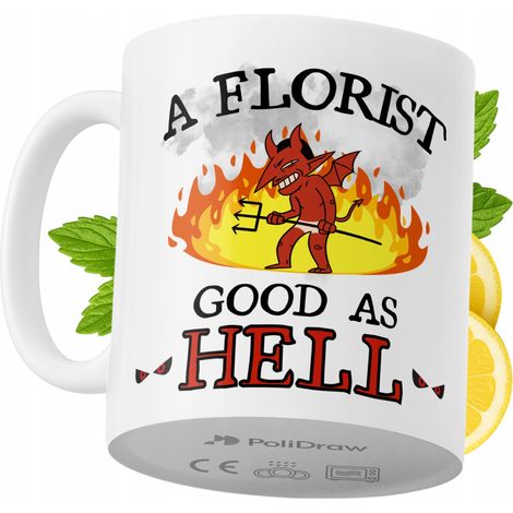 Lustige Kaffee- oder Teetasse mit witzigem Textdesign für Floristen – ideal für Geburtstage, Namenstage, Feiertage und besondere Anlässe. Hochwertige Tasse für Zuhause, Büro und Arbeit. Farbe: Weiß, 3