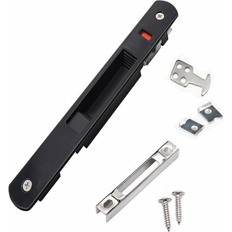 YMYNY Porte Coulissante Fenêtre Crochet Serrure Serrure de Porte Coulissante, Raccords de Quincaillerie de Verrouillage Simple de FenêTre de Porte Coulissante en Verre D'Acier Inoxydable de MéNage 13T
