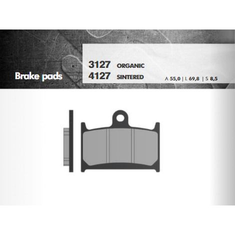 PASTILLAS DE FRENO BRENTA KH145 / KH236 DE METAL SINTERIZADO (DORADO) (GSF1200 '96-'00, GSXR750/1100 '88-'92, TRIUMPH) (FT 4127)