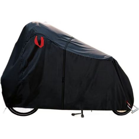 Funda impermeable para bicicleta de exterior, fabricada en tejido Oxford 210D con tiras reflectantes, protección UV, resistente a desgarros, 180 × 60 × 90 cm. (1/5)