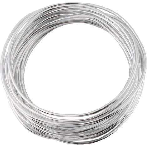 Fil d'aluminium argenté 2mm pour bijoux DIY - Rouleau de 5 mètres (1/3)