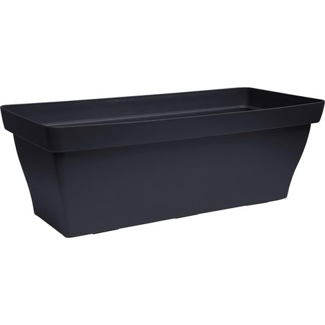 Jardinière - 1 Unité - Plastique Noir Violette - Drainage Intégré - Extérieur - 11 Litres (1/5)