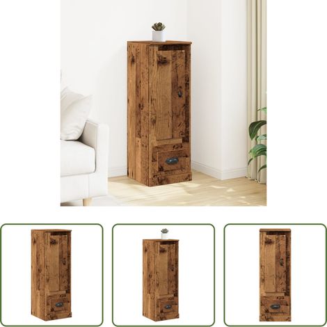 Holzoptik - Highboard Altholz-Optik 36x35,5x103,5 cm Holzwerkstoff (1/5)