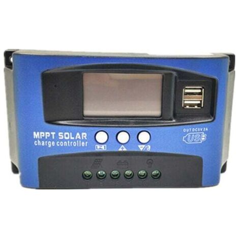 Contrôleur de charge solaire avec écran LCD, MPPT 30A Contrôleur de charge solaire Dual USB LCD Display 12V 24V (1/4)