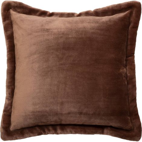 Cojín de franela marrón 53x53cm - Atmosphera créateur d'intérieur