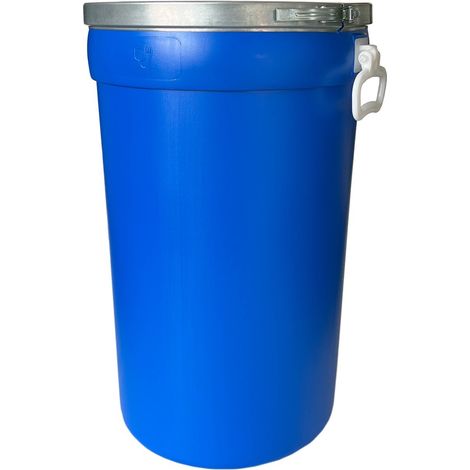Bidón de plástico con boca ancha de 50 litros Azul (1/5)