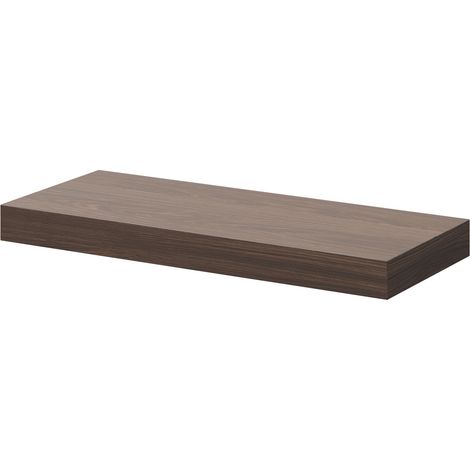 Napoli Brown Oak 300mm Floating Bathroom Shelf - 300mm -