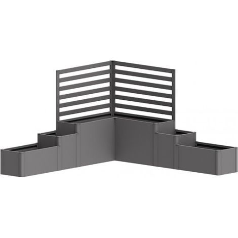 JARDINERA METALICA DAVINCI VERSION 1 BIOHORT COLOR GRIS OSCURO METALICO (1/5)