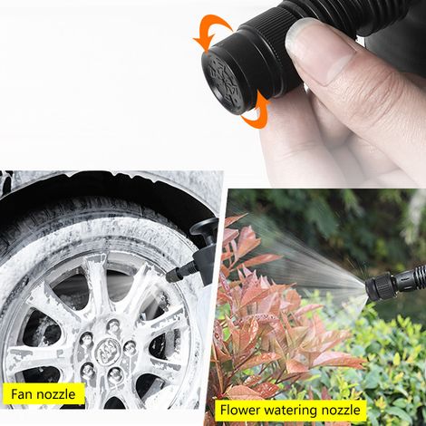 Schaumspender für Autowaschanlagen mit einstellbarem Wasserdruck und Dosierknopf Schaumkanone, die an jeden Gartenschlauch angeschlossen werden kann (1/5)