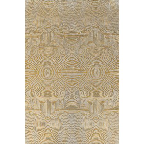Tapis intérieur extérieur doré jacquard antidérapant - 240 x 340 cm (1/5)