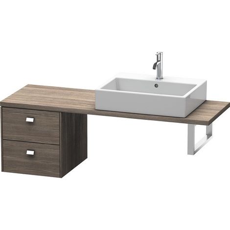 BRIOSO consolle bassa con maniglia cromata 442x420x480mm abete