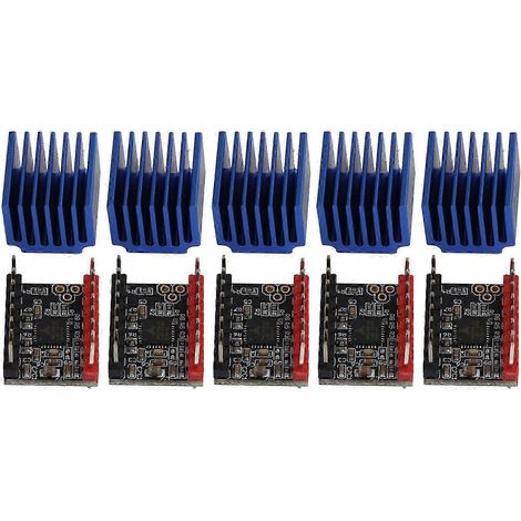 5er-Pack TMC2209 Silent UART Schrittmotortreibermodul mit Kühlkörper, extrem leises Zubehör für CNC- und 3D-Drucker (1/5)