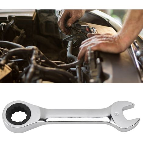 Llave de carraca de acero cromado, 13 mm, 72 dientes – carraca reversible para reparaciones en el hogar, bicicleta y coche. (1/5)